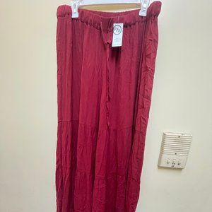 ARIELLA TIE WAIST TIERED PANTS